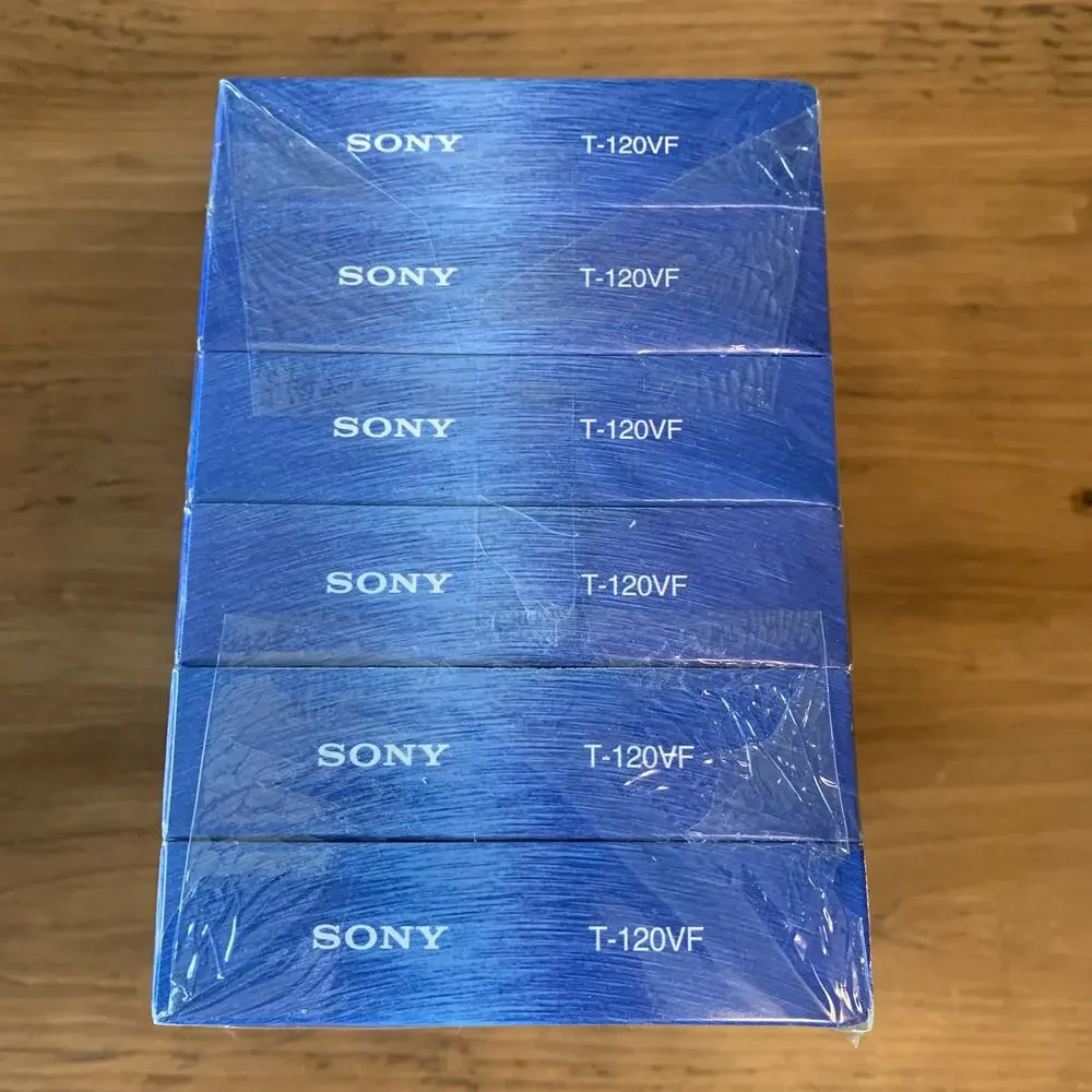 Sony T-120VF 246m VHS 6 Hour Premium Grade NOS Pack of 6